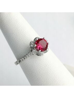 Lab Created Ruby CZ Ring size 8
